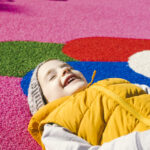 laughing girl rubber ground